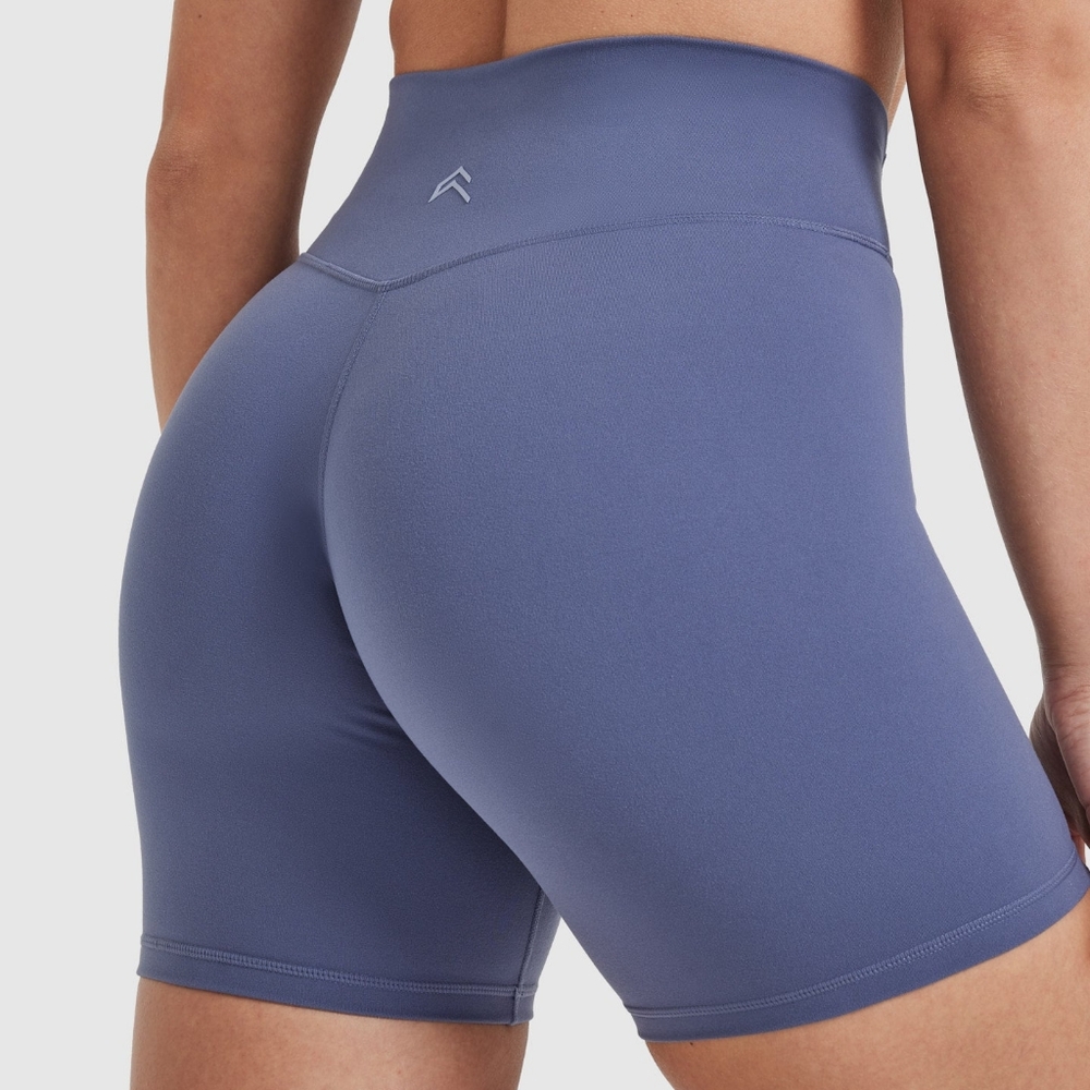 🌸 Oner Active | Timeless High Waisted Shorts - Slate Blue